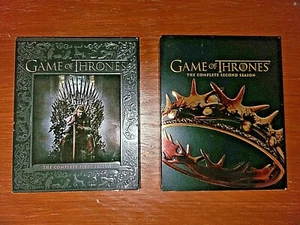 GAME OF THRONES Series 1 + 2 Set Seasons 1 2  Blu-Ray Lot of 2 Bundle - Picture 1 of 3