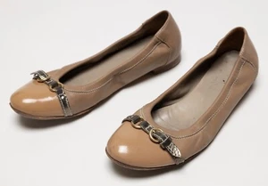 Womens AGL Attilio Giusti Leombruni Ballet Flats Shoes Nude Tan EU 38.5 US 8.5 - Picture 1 of 7