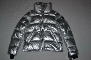 AUTHENTIC SAM. NEW YORK ISABEL DOWN PUFFER JACKET SILVER ALL SIZES  BRAND NEW - Picture 1 of 6