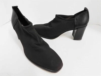 Nuevo Donald Pliner Marrón Nylon Cuero Tacón Zapatos 9 M Foto 1 de 4