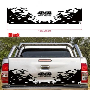 Car Pickup Rear Trunk Tail Box Sticker 4X4 OFF ROAD Graphics Vinyl Decals Black - Foto 1 di 9