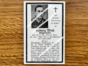 Sterbebild Kessel Halbe Hennickendorf Luckenwalde Endkampf Berlin geb. in Cham - Bild 1 von 2