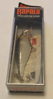 Rapala SHAD RAP Shallow Runner SSR-5 S Silver 2" NEW in Package & SSR-7 S 2-3/4" - Image 1 of 4