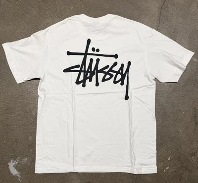 Stussy Shirt Stussy Logo Tee T Shirt XL White Double Sided Streetwear - Image 1 of 4