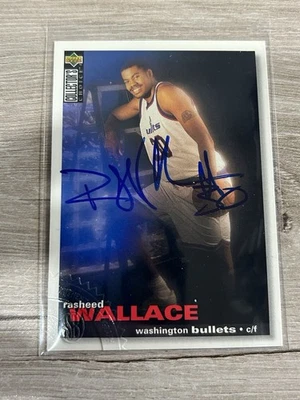 1995-96 Upper Deck Collector’s Choice Rasheed Wallace RC Auto #239 SB COA - Image 1 of 2