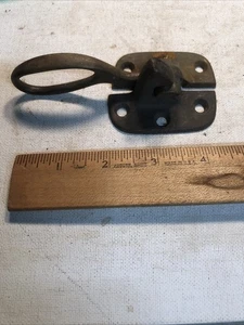 Rare ANTIQUE  LATCH Ice Box REFRIGERATOR DOOR HANDLE & Keeper  Part - Picture 1 of 3