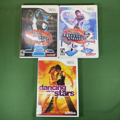 Lote De 3 Juegos Wii Dance Dance Revolution 1 & 2 + Dancing With The Stars (2006) Foto 1 de 4