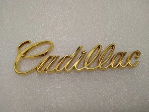 Cadillac Fleetwood Deville Brougham Script Emblem Badge Rear Quarter Panel/Trunk - Bild 1 von 4