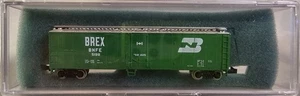 Atlas N Scale Burlington Northern BREX Plug Door Box Car BNFE 5198 - Picture 1 of 7