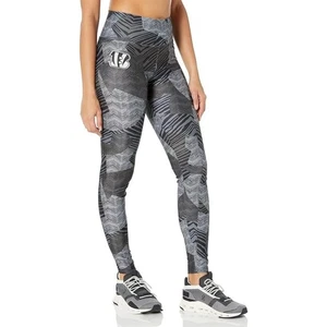 Zubaz NFL Apparel Damen Large Cincinnati Bengals Patchwork Zebra Legging Neu mit Etikett - Bild 1 von 2