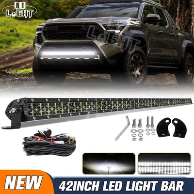 Barra de luz LED + kit combinado de cables para techo 42 pulgadas para Toyota Tacoma 4Runner 1995-2004 Foto 1 de 4