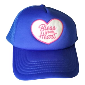 Bless Your Heart Blue Baseball Cap Hat Adjustable Strap Mesh Backing  - Picture 1 of 8