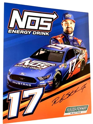 Tarjeta postal Ford Mustang NASCAR CUP 2019 Ricky Stenhouse Jr #17 como nuevo bebida energética Foto 1 de 2