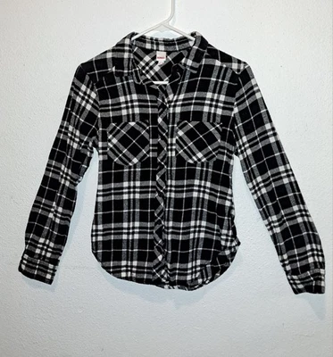 Camisa de franela a cuadros blanca y negra Bongo junior mediana Foto 1 de 4