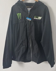 Kyle LeDuc #90 Monster Energy Columbia Windbreaker Jacke mit Kapuze gefüttert Herren XXL - Bild 1 von 17