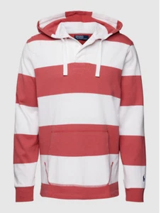 Polo Ralph Lauren "Oxford Hoodie" LONGSLEEVE Rugby Shirt, Kapuze Bauchtasche - M - Bild 1 von 11