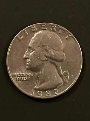 1982 Washington Quarter Dollar Filled in P mint mark LIBERTY ON RIM - Image 1 of 4
