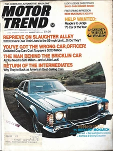 August 1974 Motor Trend Magazin - First Driving Impression Mustang II 302 V8 - Bild 1 von 2