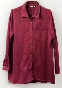 Soft Surroundings Women’s Willow Fleece Shirt Jacket Embroidered Size 1X EUC - Picture 1 of 8