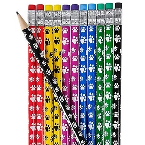 48 pcs Paw Print Pencils for Kids, Colorful Assortment Pencils with Eraser, P... - Picture 1 of 4