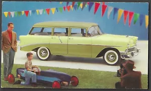 1956 Chevrolet TWO TEN BEAUVILLE Auto Postkarte neuwertig Oldtimer Original Auto Adv - Bild 1 von 2