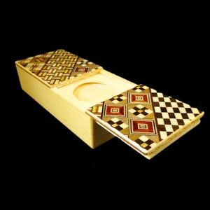 HAKONE Japan Yosegi Secret Trick Coin Box – Magic Disappearing Puzzle Toy - Picture 1 of 17