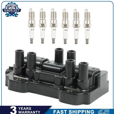 1x Ignition coils & 6x Iridium Spark Plugs UF434 4511 For Buick Lucerne 2009-11 - Image 1 of 4