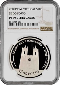 Portugal 10 euro 2005, NGC PF69 UC, "Ibero-America - Se Do Porto" Top Pop 4/0 - Picture 1 of 2