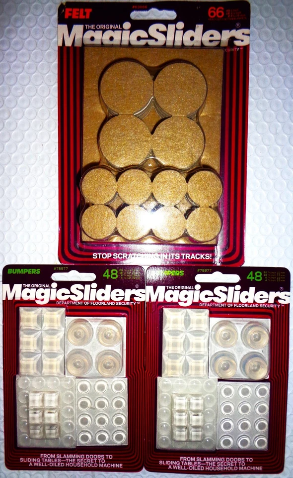 Magic Sliders Self-Stick Value Pack Bumpers (1x66 Felt / 2x48 Clear) New# - Image 1 of 1