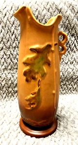 VTG 1930s Weller Art Deco Pottery Oak Leaf and Acorn Ceramic Vase Beautiful Fall - Picture 1 of 14