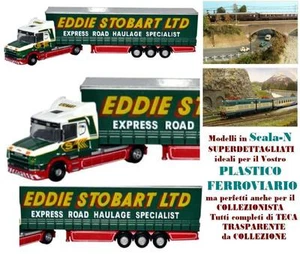TIR CAMION ARTICOLATO Eddie Stobart Scania T-Cab CORTINA SIDE SCALA-N NTCAB001 - Imagen 1 de 1