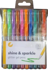 Glitzer Gelstifte 10er Pack Glanz und Glitzer für Zuhause, Schule und Büro NEU - Bild 1 von 6