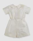 $205 Isabel Garreton Kid's Boy White Silk Ring Bearer 2-Piece Top Shorts Size 18