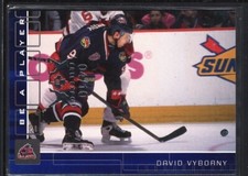 DAVID VYBORNY 2001/02 BAP MEMORABILIA SAPPHIRE FALL EXPO EMBOSSED SP #04/10