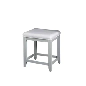 Vista 15.75 In. X 19.25 In. Vanity Stool in Vintage Grey - Picture 1 of 12