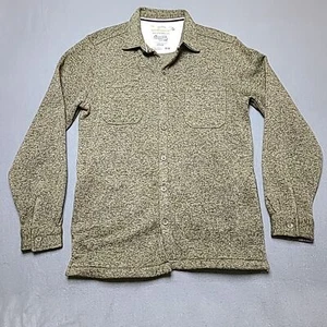 Weatherproof Vintage Men’s Shirt Medium Fleece lined Flannel Olive Green - Picture 1 of 12