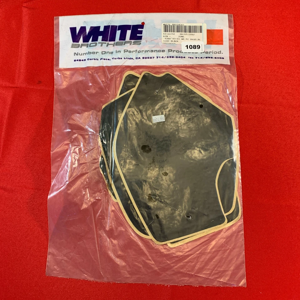 Nuevo de Lote Antiguo White Brothers 59-6075E Yamaha, YZ80 93-01 WB PC BKGD, NEGRO Foto 1 de 3