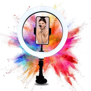 Ringlicht mit Saugnapf Halterung Ring Light Handy Halter für iPhone Smartphone - Bild 1 von 8