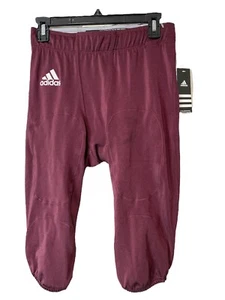 adidas Men's Medium Press Coverage Football Pant Maroon White MSRP $50 - Picture 1 of 5