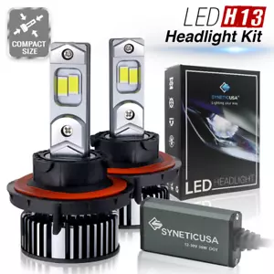 2x H13 Error Free CSP LED Headlight High/Low Beam Bulbs 2746LM 6000K White - Picture 1 of 10