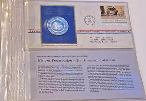 Postmasters Of America Medallic 1er Día Cubierta San Fran.Cable Car Edición Limitada. Prueba 71 - Imagen 1 de 2