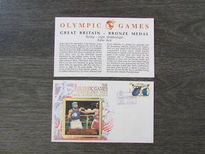Robin Reid Boxeo Juegos Olímpicos Barcelona 1992 Medalla Ganadores Benham FDC Cubierta - Imagen 1 de 8