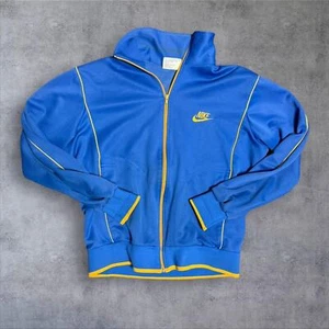 Vintage 70s Nike blue track jacket large full zip - Picture 1 of 6