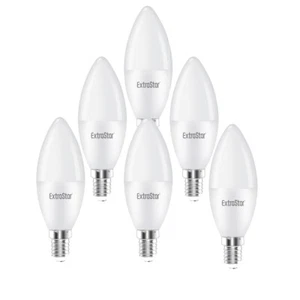 6/10 Pack Small Screw E14 5W/6W/7W LED Candle Light Bulbs Energy Saver Warm Cool - Picture 1 of 13