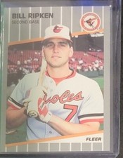 BILLY BILL RIPKEN ORIOLES 1989 FLEER ICONIC FF ERROR CARD #616 