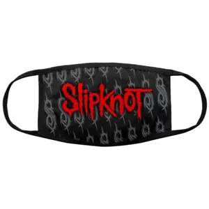 SLIPKNOT red logo & sigils black FACE MASK official merchandise (SEALED) - Picture 1 of 3