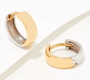 EternaGold 14K Yellow Gold Polished Huggie Hoops - Picture 1 of 4