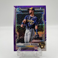 2021 Bowman Chrome Prospects Purple Shimmer /250 Jeferson Quero #BCP-181