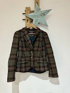 Boden British Tweed By Moon Brown Mix Sports Checked Blazer Jacket UK Size 12 - Picture 1 of 7