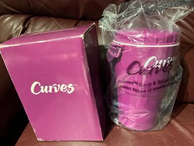 NIOB CURVES Insulated Food Jar Soup Salad Combo Utensils Travel Mug Thermos Camp - Image 1 of 4